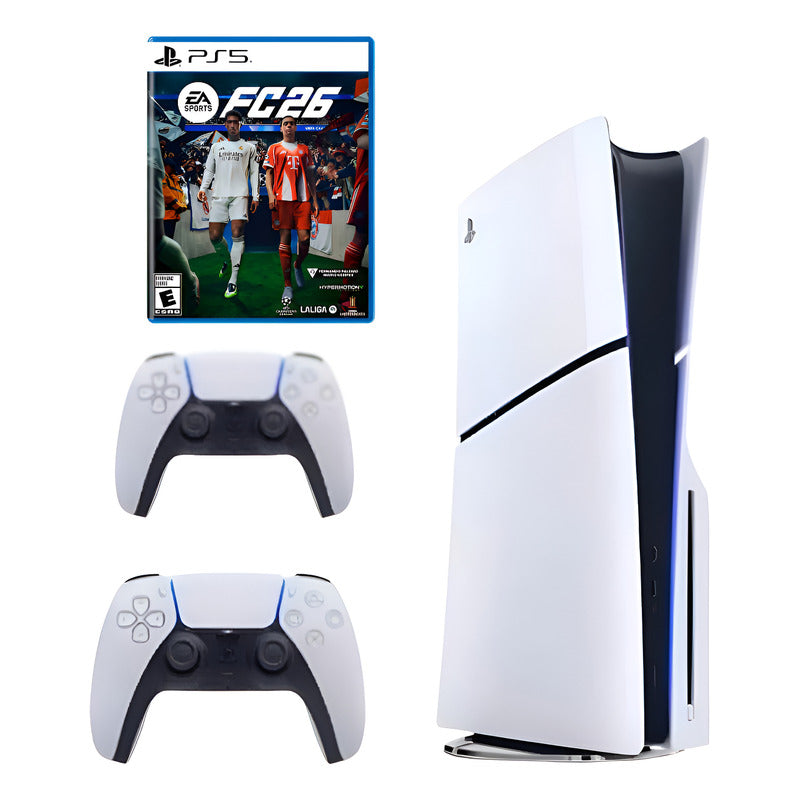 Playstation 5 Slim 1tb Unidad + 2 Controles + Fc Fisico - Blanco