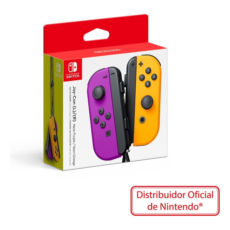 Controles Inalámbricos Joy-con Nintendo Switch Morado Neón Naranja Neón