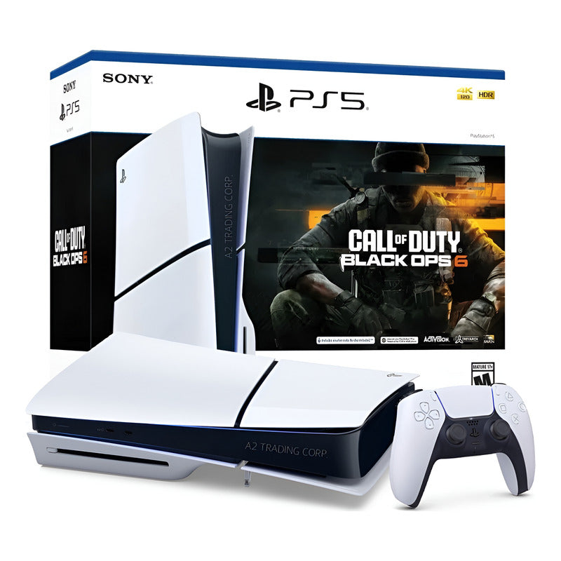 Playstation 5 Slim Unidad De Cd + Call Of Duty Black Ops 6 - Blanco