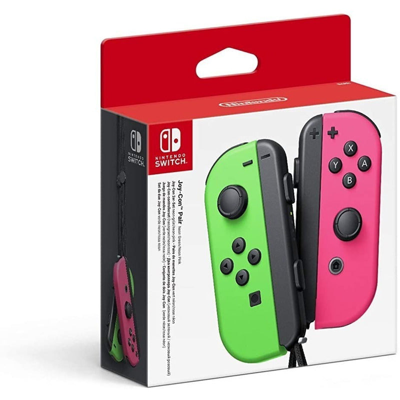 Joystick Inalámbrico Joy-con L R Verde Neón Rosa Neón Nintendo Switch