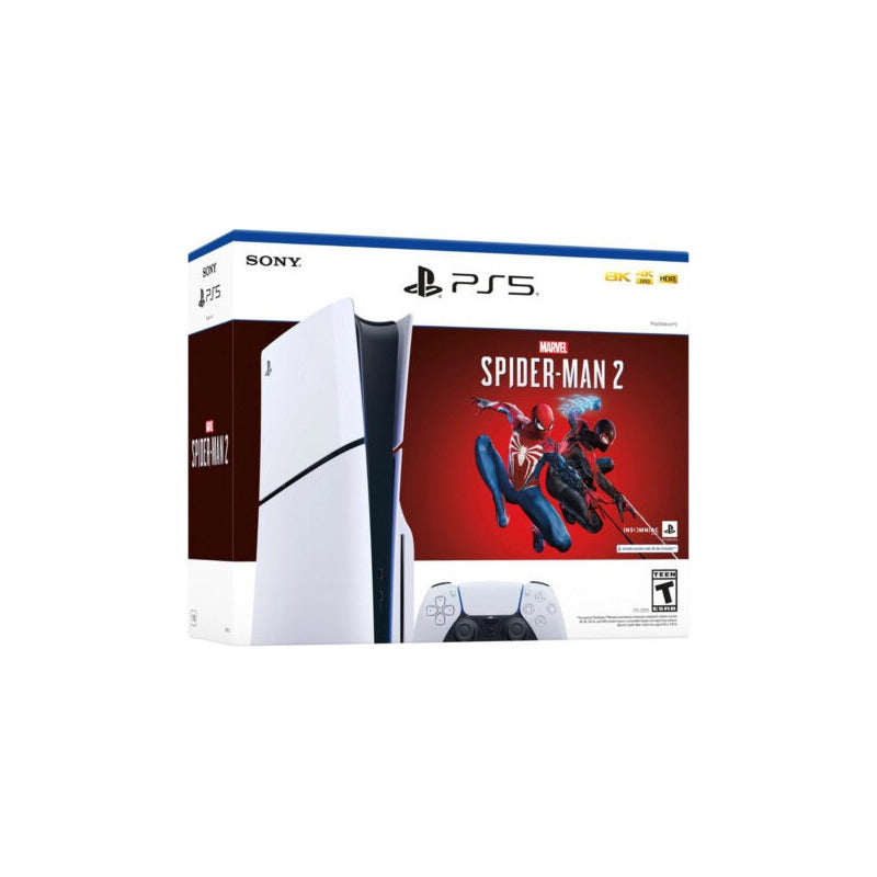 Consola Playstation 5 Slim Disco Spiderman - Ps5 1 Control Color Blanco